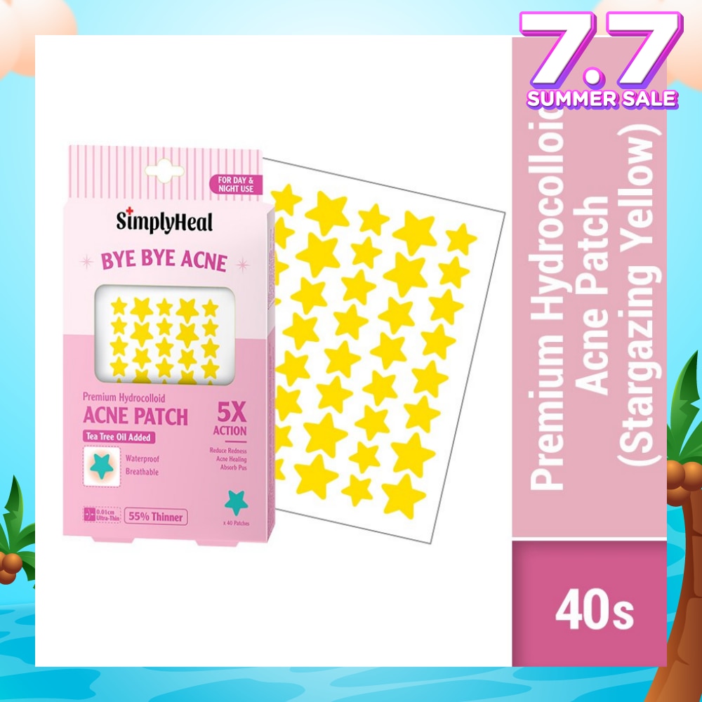 Stargazing Yellow Premium Hydrocolloid Acne Patch (For Day & Night & 0.01cm Ultra-Thin) 40s