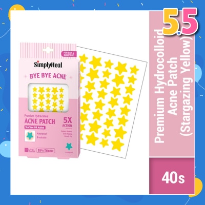 SIMPLYHEAL Stargazing Yellow Premium Hydrocolloid Acne Patch (For Day & Night & 0.01cm Ultra-Thin) 40s