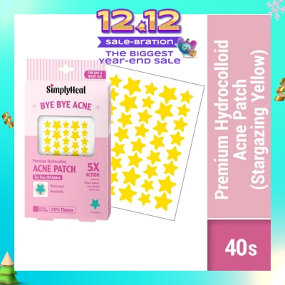SIMPLYHEAL Stargazing Yellow Premium Hydrocolloid Acne Patch (For Day & Night & 0.01cm Ultra-Thin) 40s
