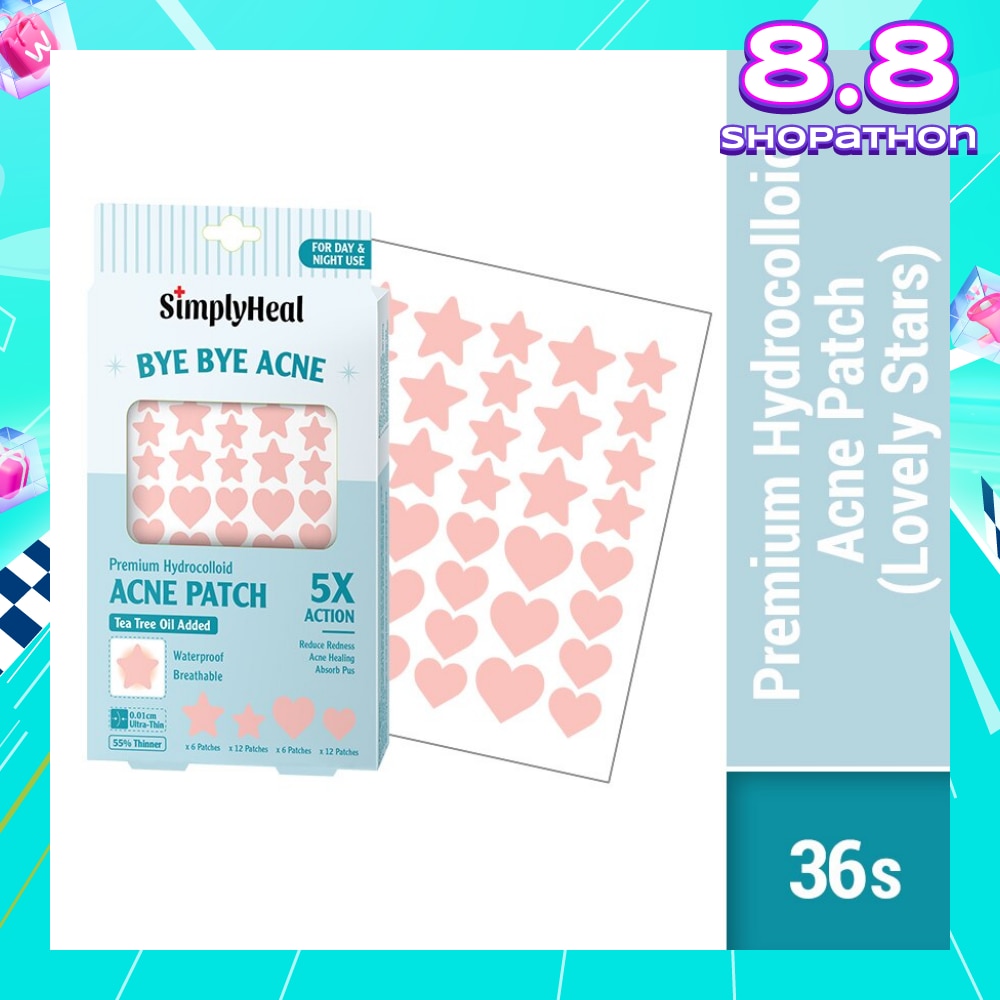 Lovely Stars Premium Hydrocolloid Acne Patch (For Day & Night & 0.01cm Ultra-Thin) 36s