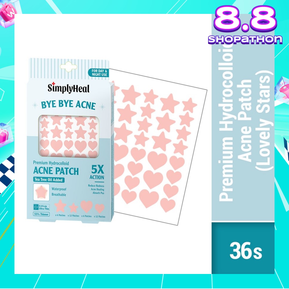 Lovely Stars Premium Hydrocolloid Acne Patch (For Day & Night & 0.01cm Ultra-Thin) 36s
