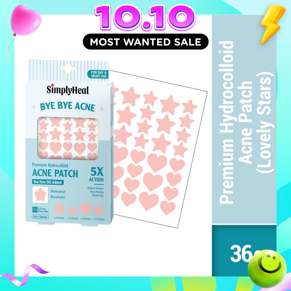 Lovely Stars Premium Hydrocolloid Acne Patch (For Day & Night & 0.01cm Ultra Thin) 36s image