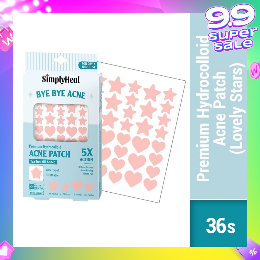 Lovely Stars Premium Hydrocolloid Acne Patch (For Day & Night & 0.01cm Ultra-Thin) 36s