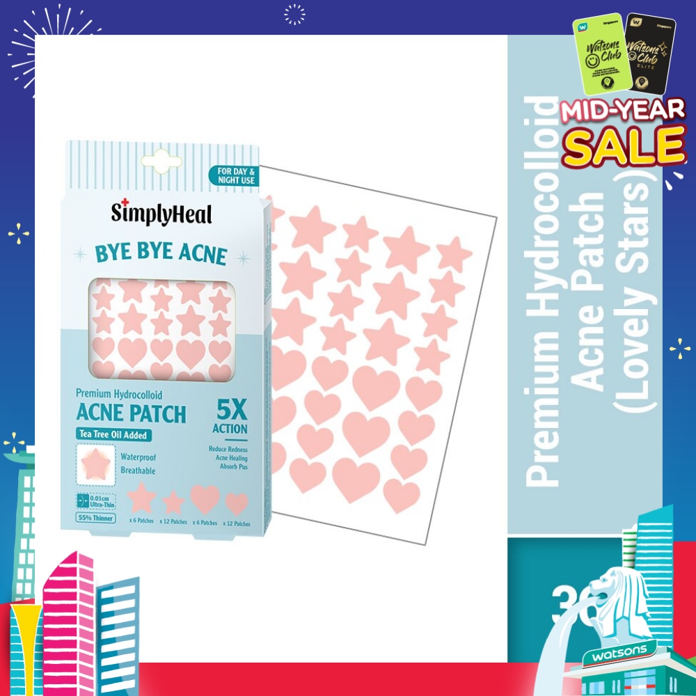 Lovely Stars Premium Hydrocolloid Acne Patch (For Day & Night & 0.01cm Ultra-Thin) 36s