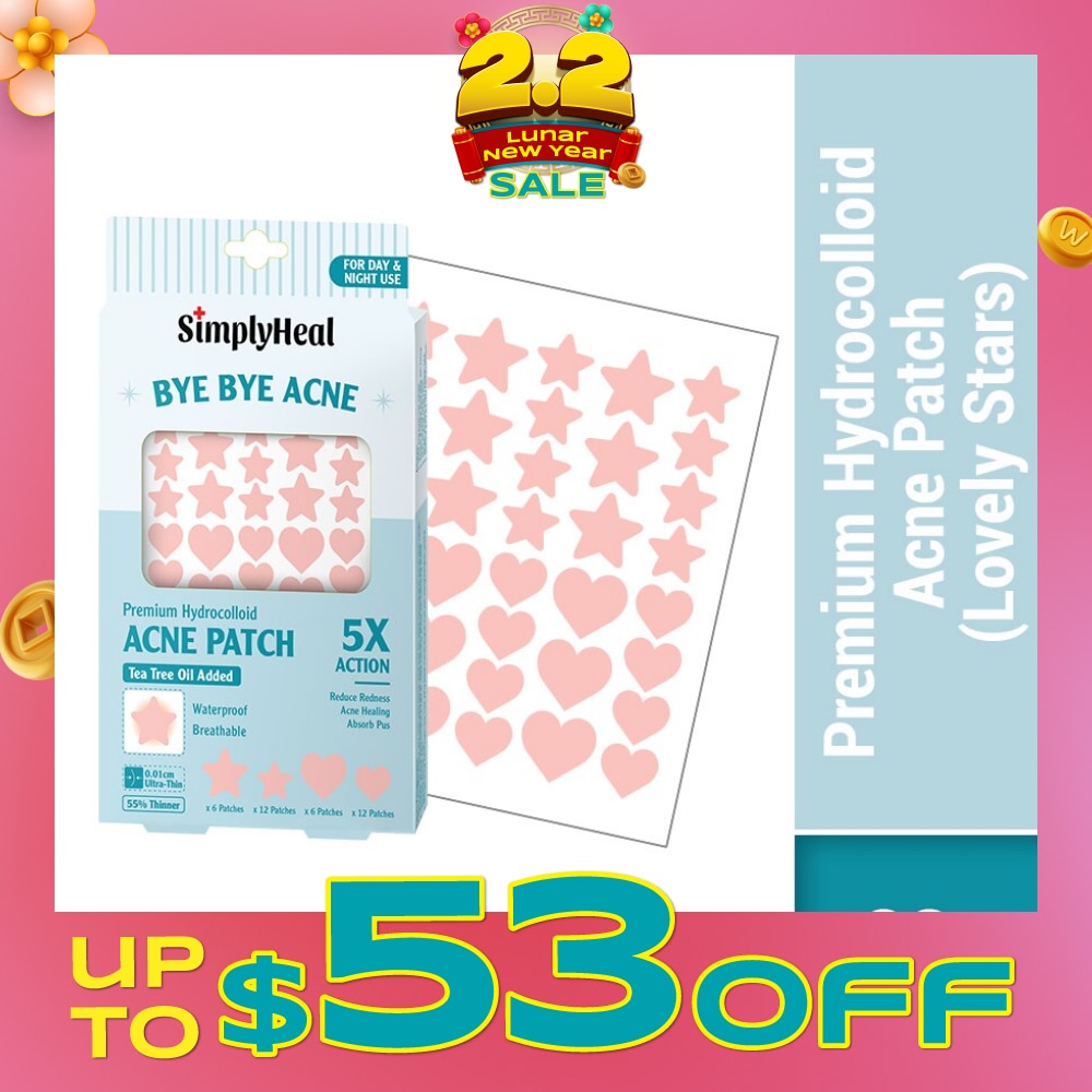 Lovely Stars Premium Hydrocolloid Acne Patch (For Day & Night & 0.01cm Ultra-Thin) 36s
