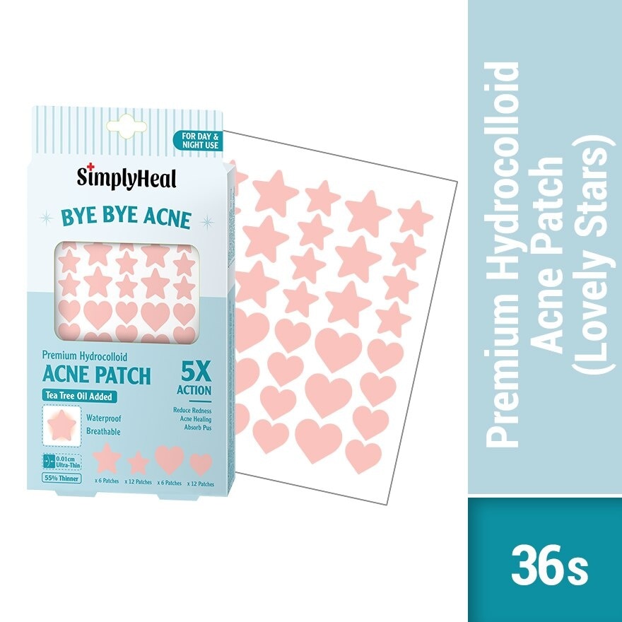 Lovely Stars Premium Hydrocolloid Acne Patch (For Day & Night & 0.01cm Ultra-Thin) 36s