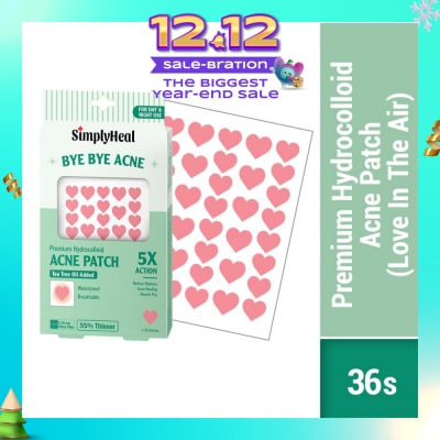 SIMPLYHEAL Love In The Air Premium Hydrocolloid Acne Patch (For Day & Night & 0.01cm Ultra-Thin) 36s