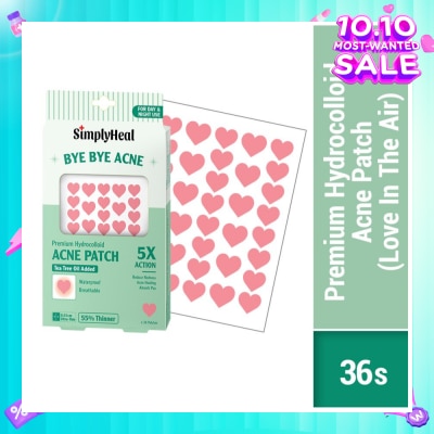 SIMPLYHEAL Love In The Air Premium Hydrocolloid Acne Patch (For Day & Night & 0.01cm Ultra-Thin) 36s