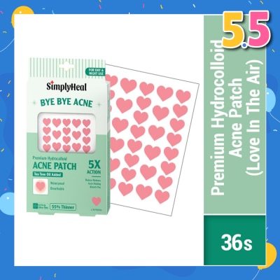 SIMPLYHEAL Love In The Air Premium Hydrocolloid Acne Patch (For Day & Night & 0.01cm Ultra-Thin) 36s
