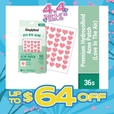 SIMPLYHEAL - Love In The Air Premium Hydrocolloid Acne Patch (For Day & Night & 0.01cm Ultra-Thin) 36s
