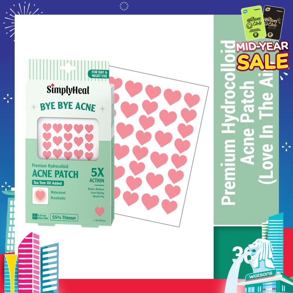 Love In The Air Premium Hydrocolloid Acne Patch (For Day & Night & 0.01cm Ultra-Thin) 36s