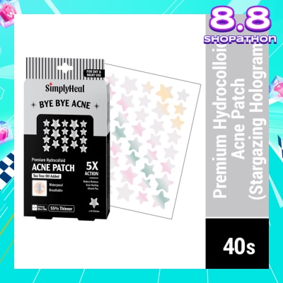 SIMPLYHEAL Stargazing Hologram Premium Hydrocolloid Acne Patch (For Day & Night & 0.01cm Ultra-Thin) 40s