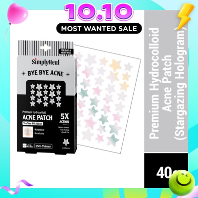 SIMPLYHEAL Stargazing Hologram Premium Hydrocolloid Acne Patch (For Day & Night & 0.01cm Ultra Thin) 40s image