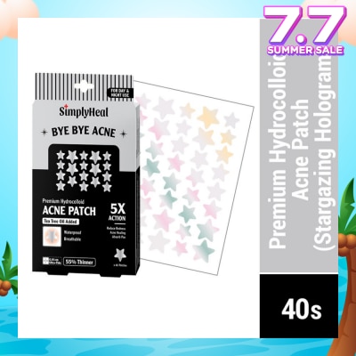 SIMPLYHEAL Stargazing Hologram Premium Hydrocolloid Acne Patch (For Day & Night & 0.01cm Ultra-Thin) 40s