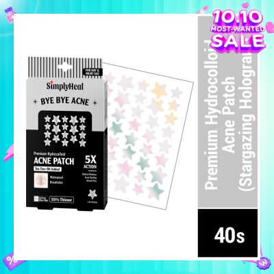 SIMPLYHEAL Stargazing Hologram Premium Hydrocolloid Acne Patch (For Day & Night & 0.01cm Ultra-Thin) 40s