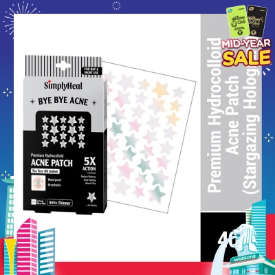 SIMPLYHEAL Stargazing Hologram Premium Hydrocolloid Acne Patch (For Day & Night & 0.01cm Ultra-Thin) 40s