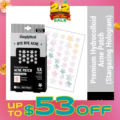 SIMPLYHEAL Stargazing Hologram Premium Hydrocolloid Acne Patch (For Day & Night & 0.01cm Ultra-Thin) 40s