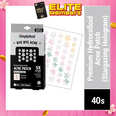 SIMPLYHEAL Stargazing Hologram Premium Hydrocolloid Acne Patch (For Day & Night & 0.01cm Ultra-Thin) 40s