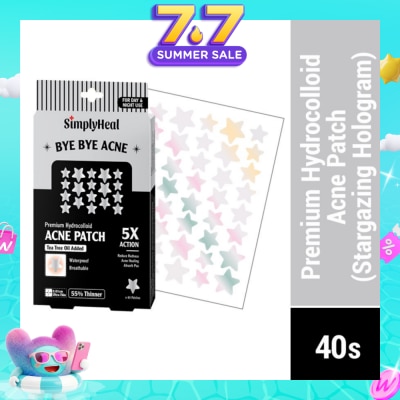 SIMPLYHEAL - Stargazing Hologram Premium Hydrocolloid Acne Patch (For Day & Night & 0.01cm Ultra-Thin) 40s