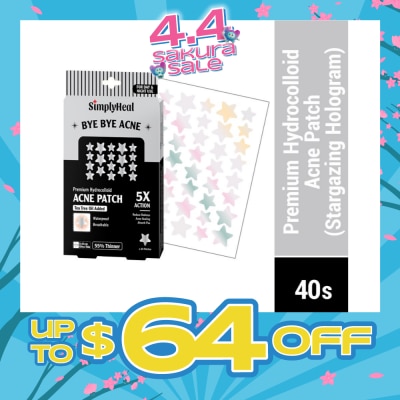 SIMPLYHEAL - Stargazing Hologram Premium Hydrocolloid Acne Patch (For Day & Night & 0.01cm Ultra-Thin) 40s