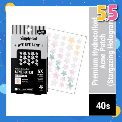 SIMPLYHEAL Stargazing Hologram Premium Hydrocolloid Acne Patch (For Day & Night & 0.01cm Ultra-Thin) 40s