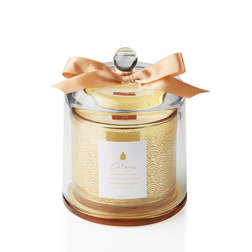 ARTISAN OF SENSE Citrus Glass Dome Candle 300g | Travel