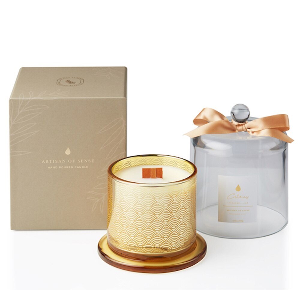 ARTISAN OF SENSE Citrus Glass Dome Candle 300g | Travel