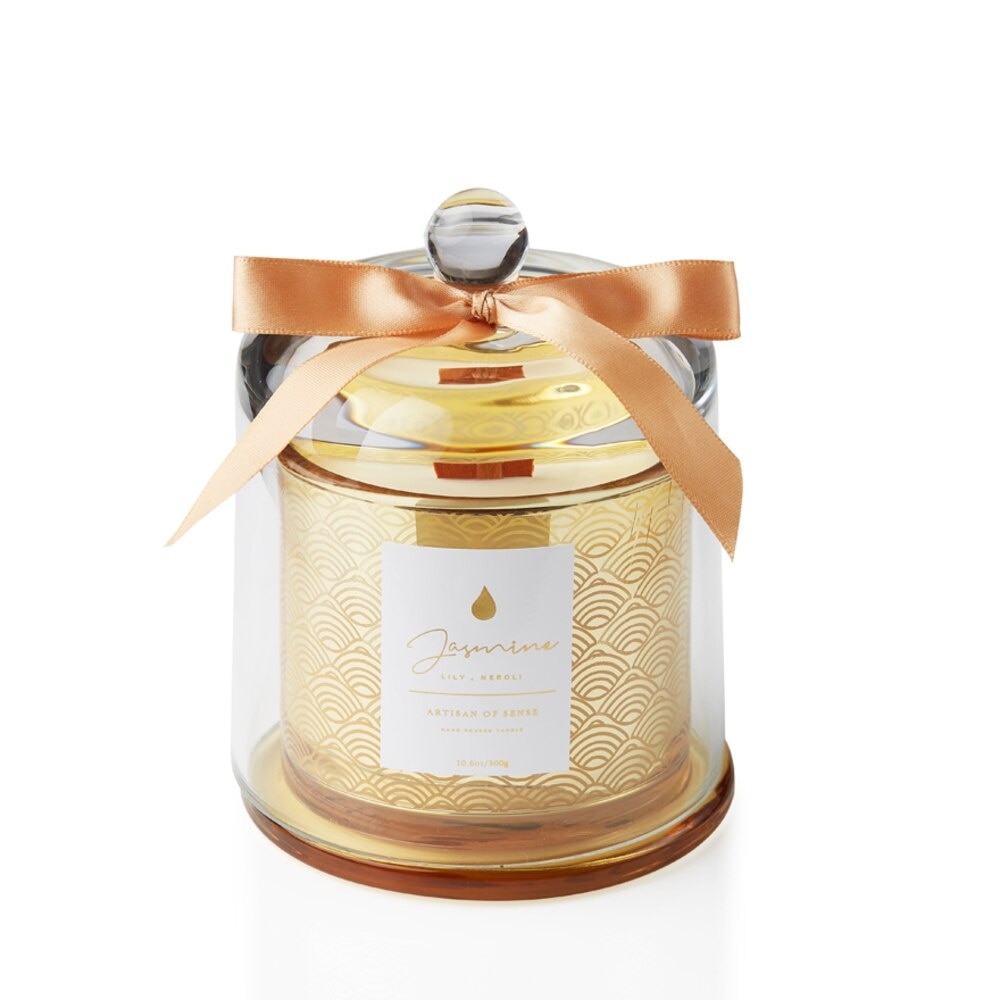 Jasmine Lily Glass Dome Candle 300g