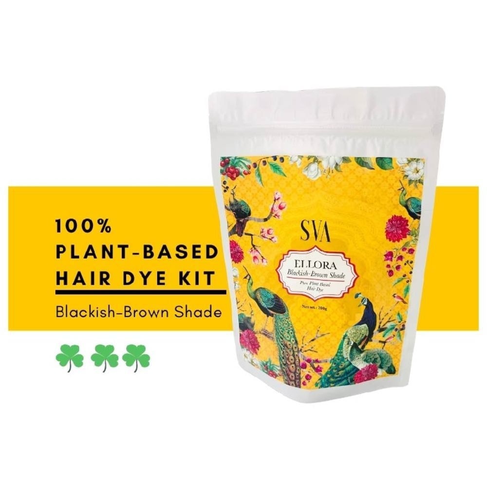 Ellora Plant-Based Hair Dye Kit - Blackish Brown Shade 200g