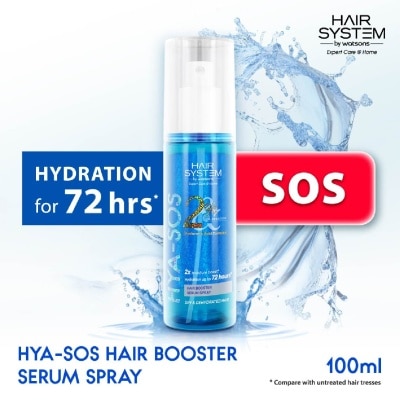 HAIR SYSTEM BY WATSONS Hyaluronic Acid Complex Hair Booster Serum Spray (For Dry & Dehydrated Hair) 100ml