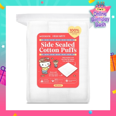 WATSONS Hello Kitty Side Sealed Cotton Puff (100% Pure Japanese Cotton) 189s