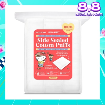 WATSONS Hello Kitty Side Sealed Cotton Puff (100% Pure Japanese Cotton) 189s