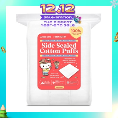 WATSONS Hello Kitty Side Sealed Cotton Puff (100% Pure Japanese Cotton) 189s