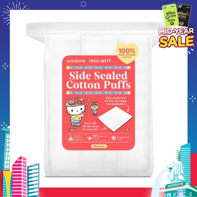 WATSONS Hello Kitty Side Sealed Cotton Puff (100% Pure Japanese Cotton) 189s