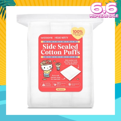 WATSONS Hello Kitty Side Sealed Cotton Puff (100% Pure Japanese Cotton) 189s