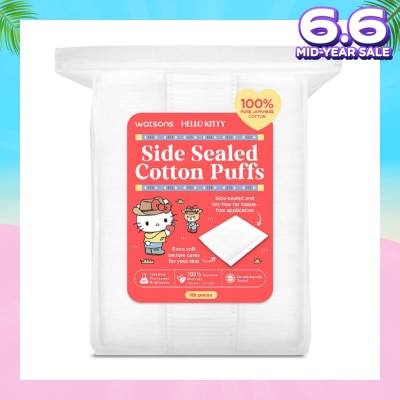 WATSONS Hello Kitty Side Sealed Cotton Puff (100% Pure Japanese Cotton) 189s