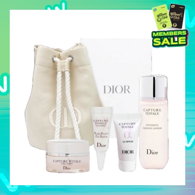 DIOR Capture Totale Gift Packset Essence Lotion 50ml + Serum 5ml + Eye Serum 3ml + Wrinkle Correcting Crème 15ml