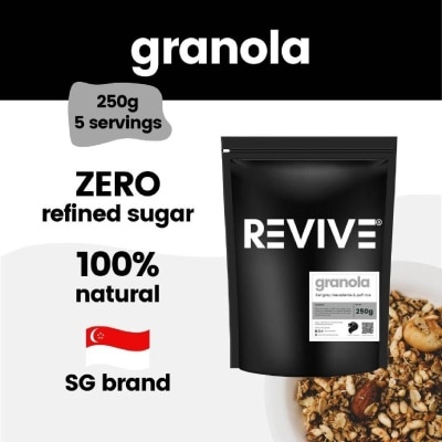 REVIVE Granola Earl Grey + Macadamia + Puff Rice (Zero Refined Sugar + 100% Natural) 250g