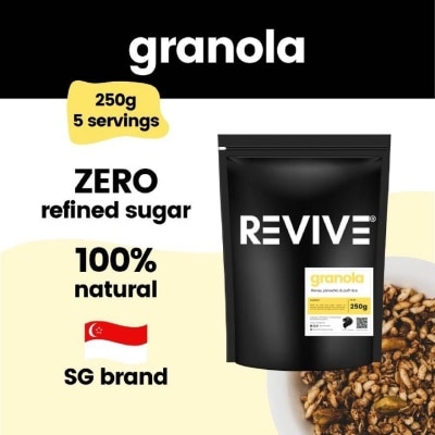 REVIVE Granola Honey + Pistachio + Puff Rice Granola (Zero Refined Sugar + 100% Natural) 250g