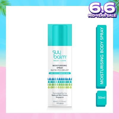 SUU BALM Body Care Moisturising Spray (Suitable for Dry + Sensitive + All Skin Types + Cooling Rapid Itch Relief) 50ml