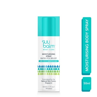 SUU BALM Body Care Moisturising Spray (Suitable for Dry + Sensitive + All Skin Types + Cooling Rapid Itch Relief) 50ml