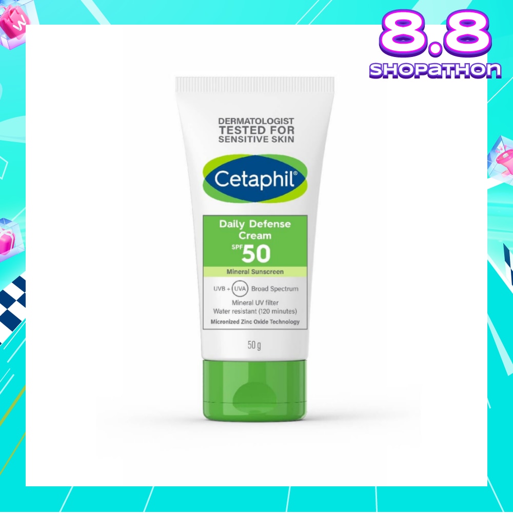 Daily Defense Cream SPF50 Mineral Sunscreen (Water Resistant) 50g