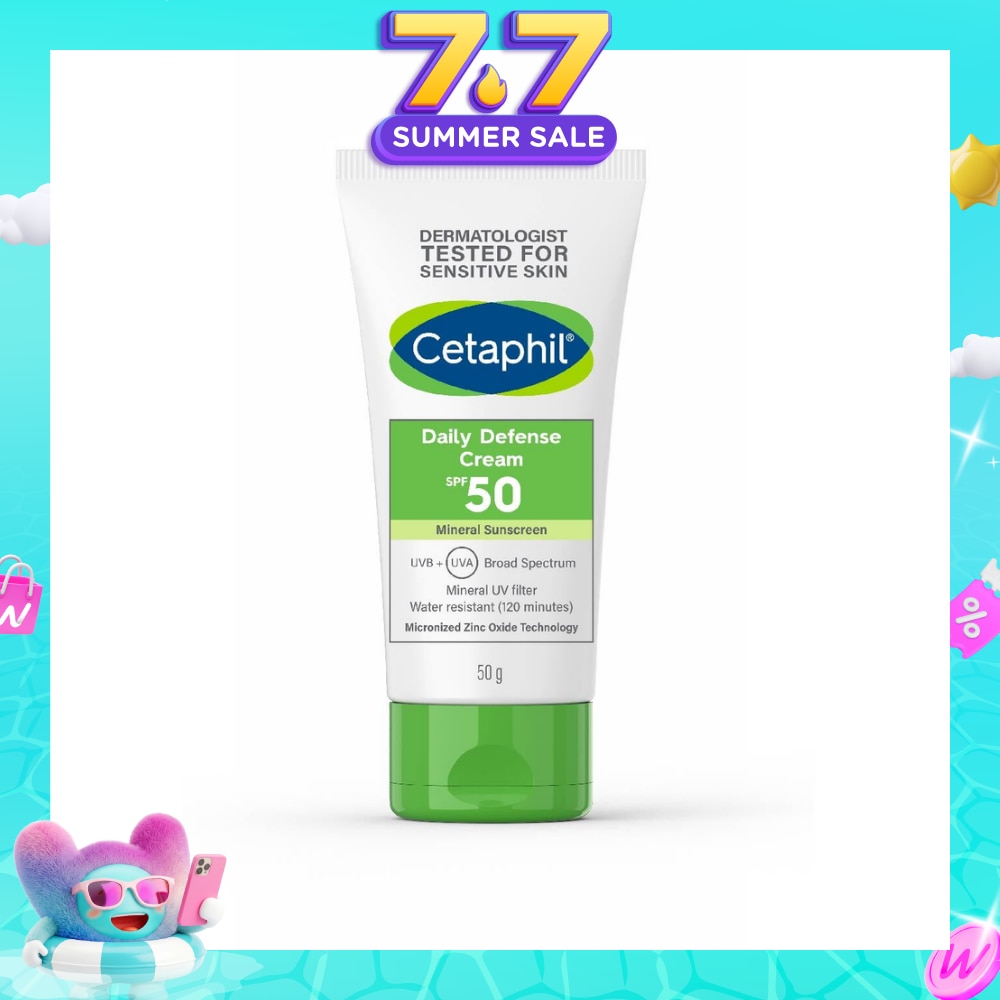 Daily Defense Cream SPF50 Mineral Sunscreen (Water Resistant) 50g