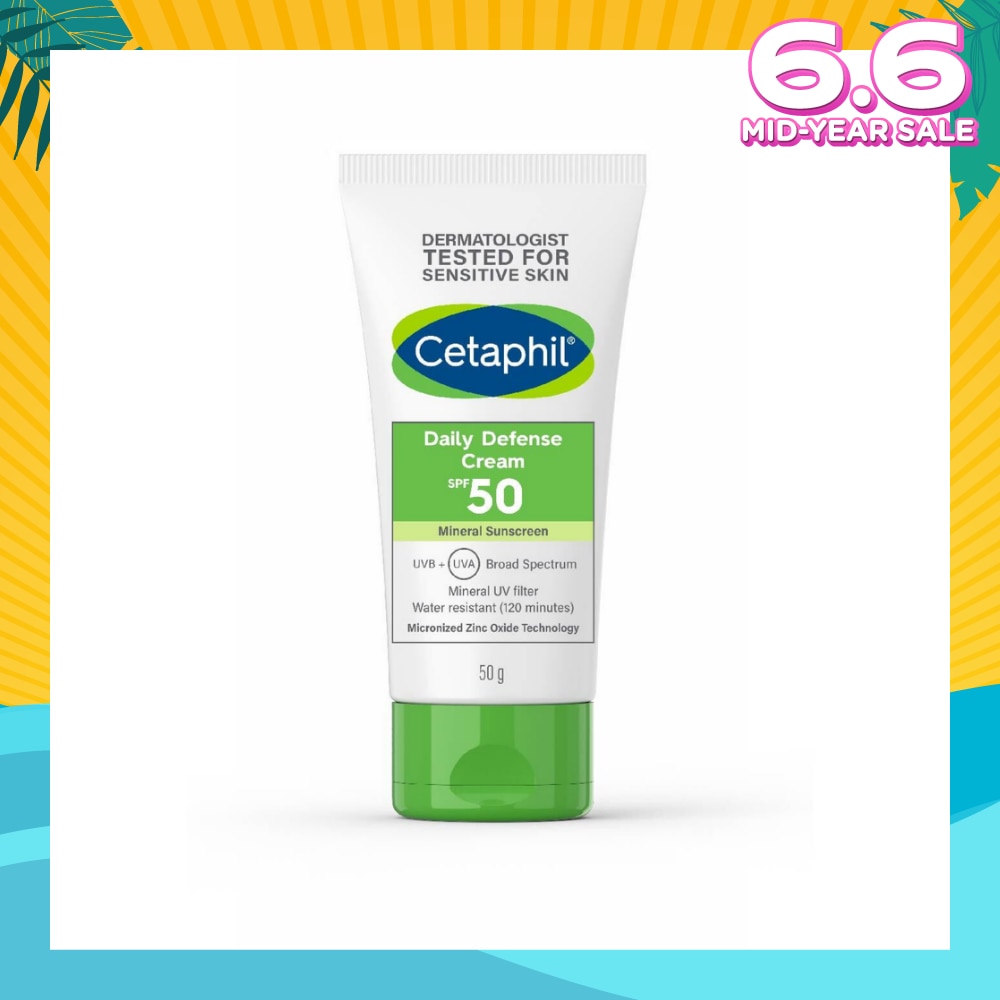 Daily Defense Cream SPF50 Mineral Sunscreen (Water Resistant) 50g