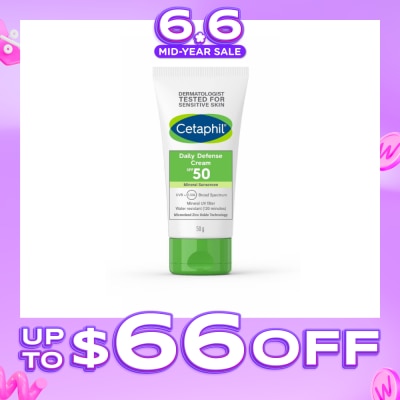CETAPHIL - Daily Defense Cream SPF50 Mineral Sunscreen (Water Resistant) 50g