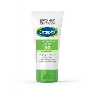 CETAPHIL Daily Defense Cream SPF50 Mineral Sunscreen (Water Resistant) 50g