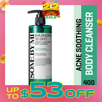SOME BY MI AHA-BHA-PHA 30 Days Miracle Acne Clear Body Cleanser (Acne Soothing) 400g