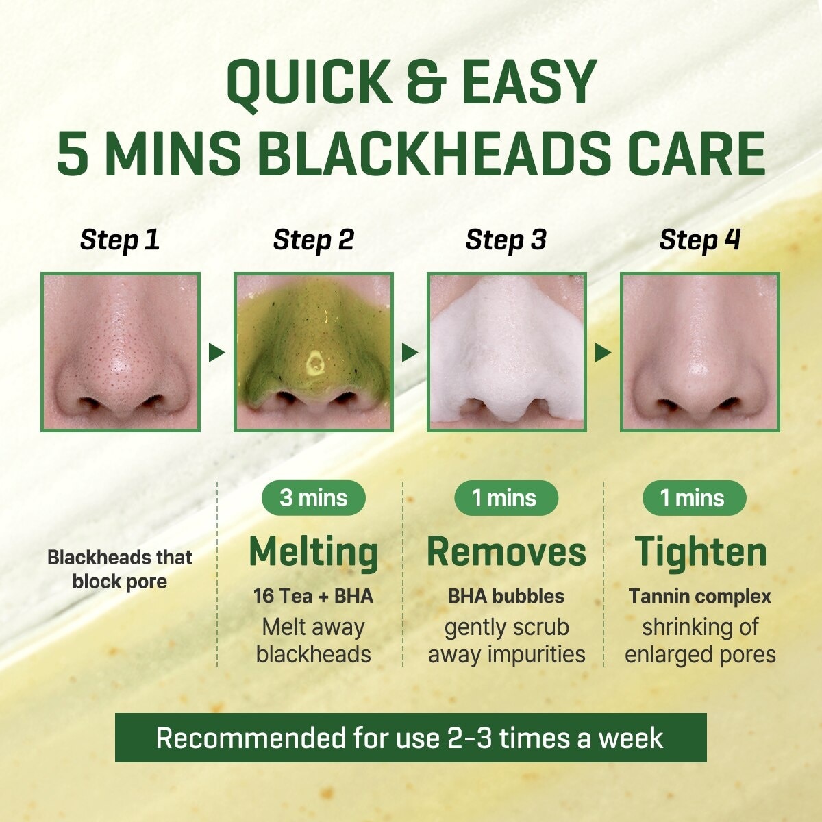 Bye Bye Blackhead 30 Days Miracle Green Tea Tox Bubble Cleanser (To Remove Sebum & Blackheads) 120g