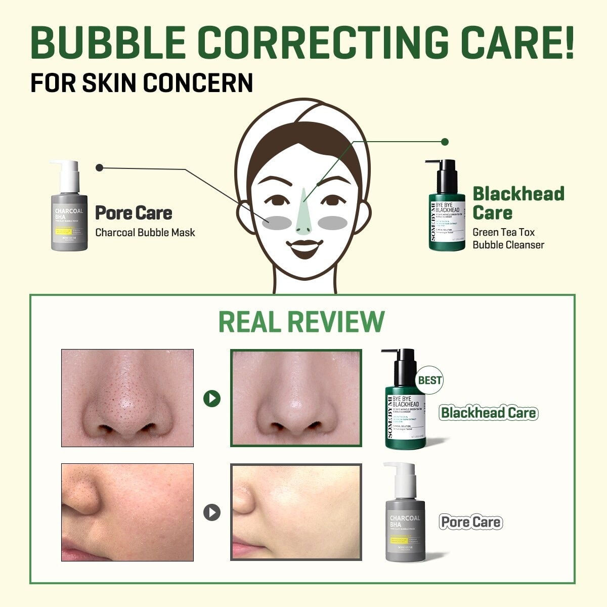 Bye Bye Blackhead 30 Days Miracle Green Tea Tox Bubble Cleanser (To Remove Sebum & Blackheads) 120g