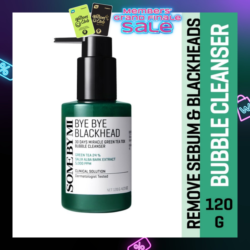 Bye Bye Blackhead 30 Days Miracle Green Tea Tox Bubble Cleanser (To Remove Sebum & Blackheads) 120g